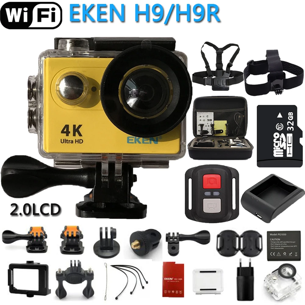 Original EKEN H9R H9 Action Camera Ultra HD 4K Sports Camcorder Remote