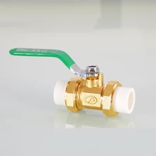Полипропиленовые трубы ppr латунный клапан DN20 прямой шаровой клапан поверхность никелирование