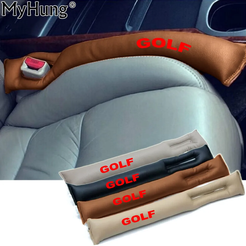 

2pcs New Leather Car Seat Gap Filler Soft Pad Leak Cover Proof Spacer Padding For Volkswagen VW Golf 6 MK6 Golf 7 MK7 Tiguan