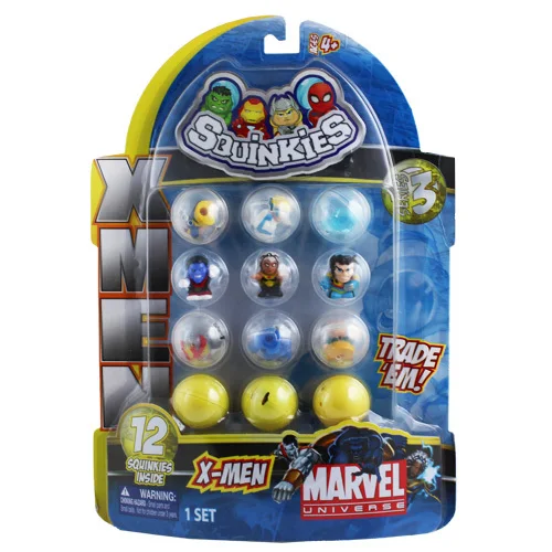 Бесплатная доставка аниме мультфильм круто! Забавный! Squinkies X-MEN 3 см / 1.2 вселенной