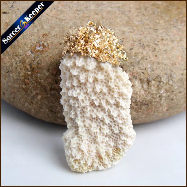 

Natural Stone Raw White Coral Pendant Necklace Druzy Drusy Elestial Skeletal Cluster Specimen Fit Jewelry Making HS862