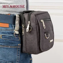Miyahouse многофункциональные мужские холщовые поясные сумки для мужчин, сумка для путешествий, мини поясные сумки, мужская сумка через плечо, мужские сумки-мессенджеры