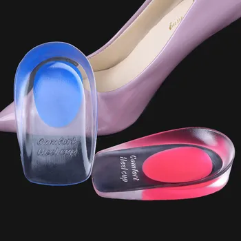 

Dropship 2019 2pcs Soft Silicone Increase Heel Support Pad Cup Gel Shock Cushion Orthotic Insole Plantar Care Half-height
