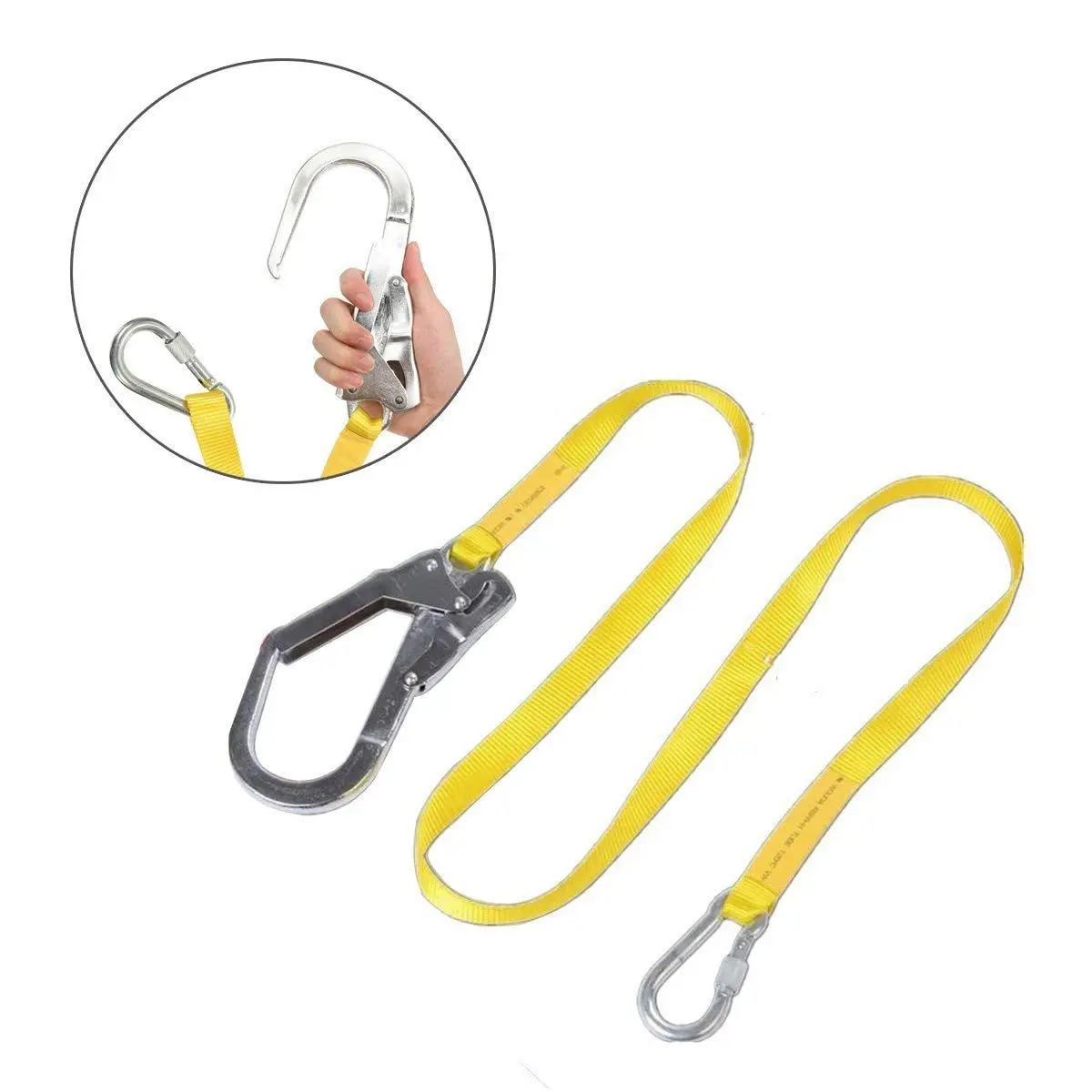 LGFM Safety Lanyard, Outdoor Climbing Harness Belt Lanyard Fall