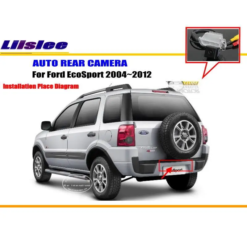 Автомобильная камера заднего вида для Ford EcoSport 2004-2012 парковки HD CCD RCA NTST PAL |