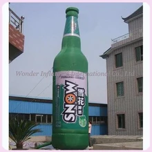 На заказ 20 футов Ткань Оксфорд гигантская надувная бутылка с пивом для продвижения