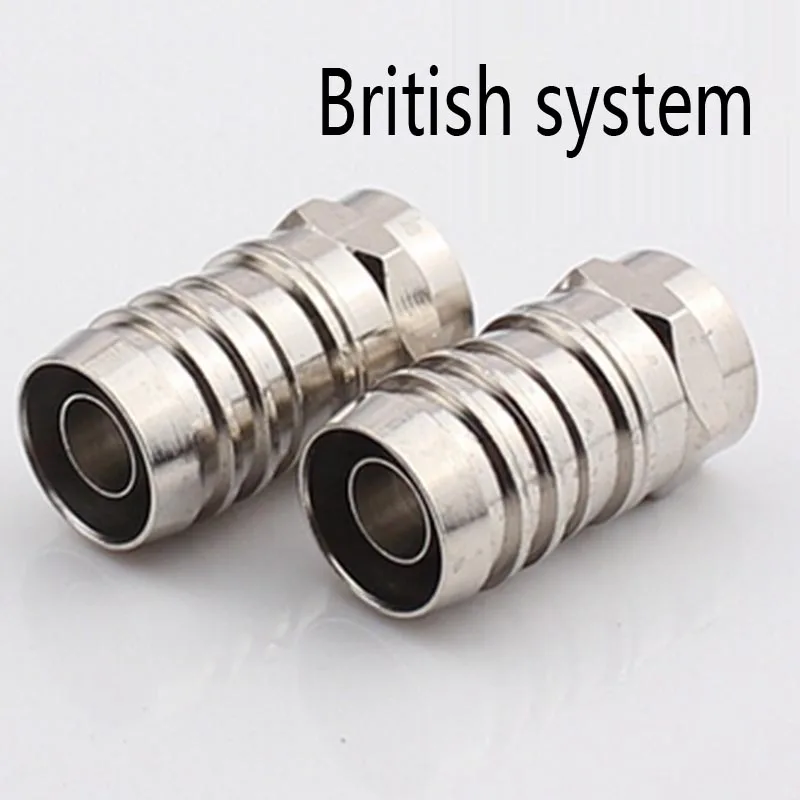 10pcs Copper Cable TV CATV Connector British F Male 75-5F Four-shielded Connector for RG6 emk 6 35mm 1 4 trs to 6 35mm 1 4 trs balanced stereo audio cable 24k gold plated double shielded male to male