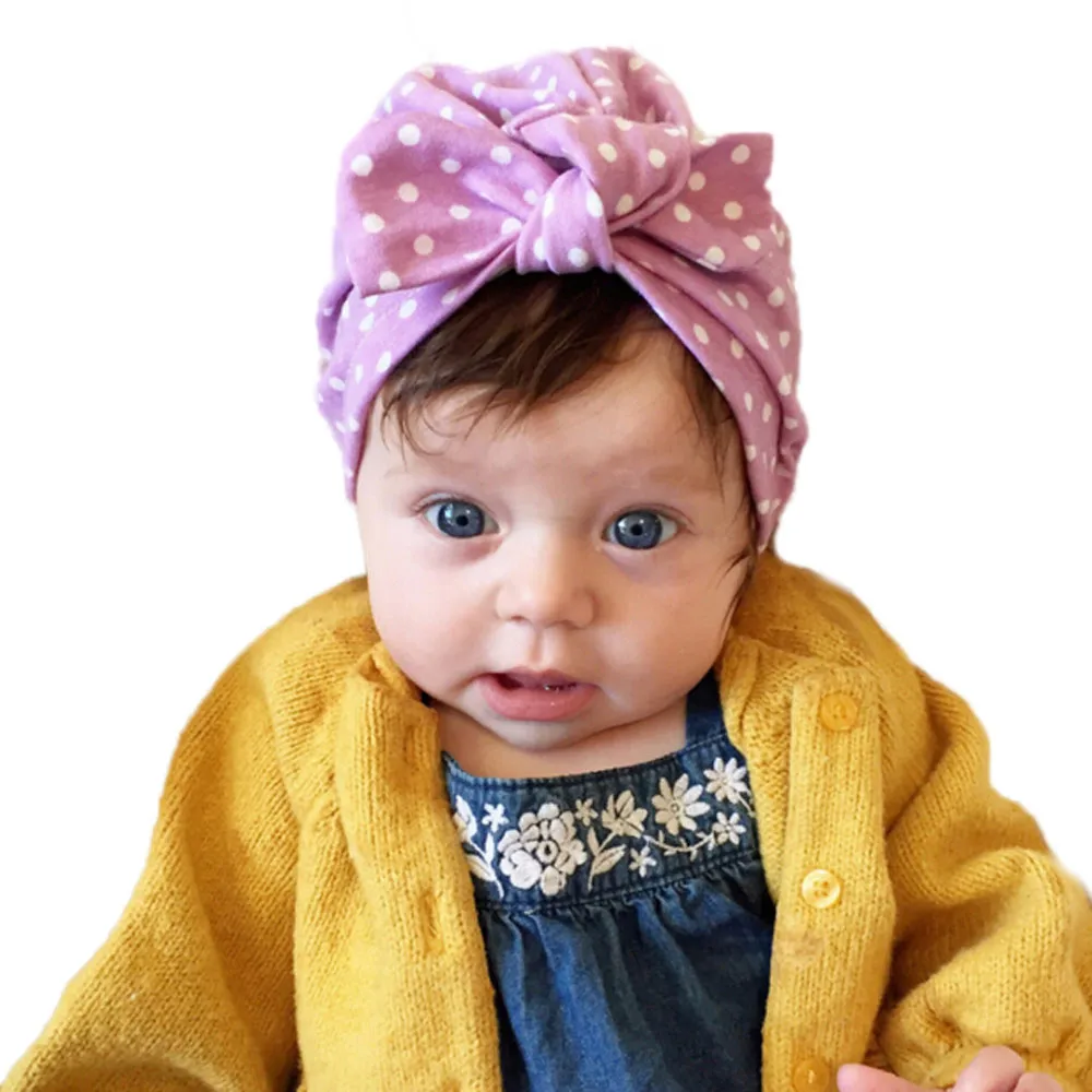 

LONSANT Hat Newborn Baby Girls Boys Hat cute Baby India Style cap Toddler Kids Dot Bowknot Lovely cap Boy Girl Soft Hat