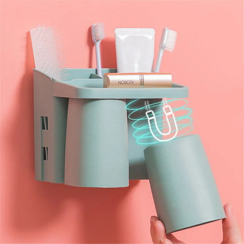 

Simple Magnetosuction Mouthwash Cups For Brush Toothbrush Cup For Couples Tumbler Toothbrusp Cup Bathroom Tumblers