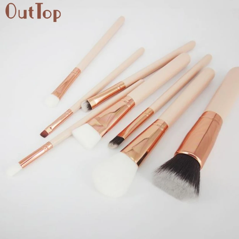 OutTop Прямая поставка Для женщин хорошее качество 8 шт. Косметические кисти для макияжа Румяна Тени кисти набор комплект Апрель 25