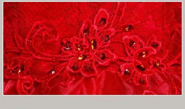 Лидер продаж Красные кружевные свадебные Qipao Сексуальная спинки платье Ципао в китайском стиле восточные платья QI Pao платье