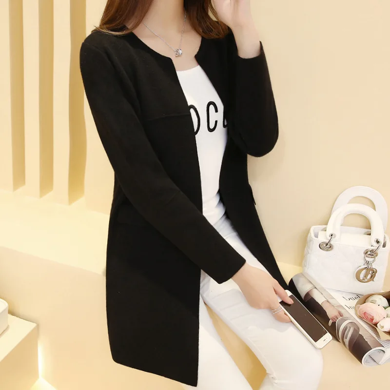 hot sale Long Cardigan Women 2018 Fashion Autumn Winter Sweater Women Long Sleeve Knitted Cardigan Female Tricot Women Clothes hot sale Long Cardigan Women 2018 Fashion Autumn Winter Sweater Women Long Sleeve Knitted Cardigan Female Tricot Women Clothes