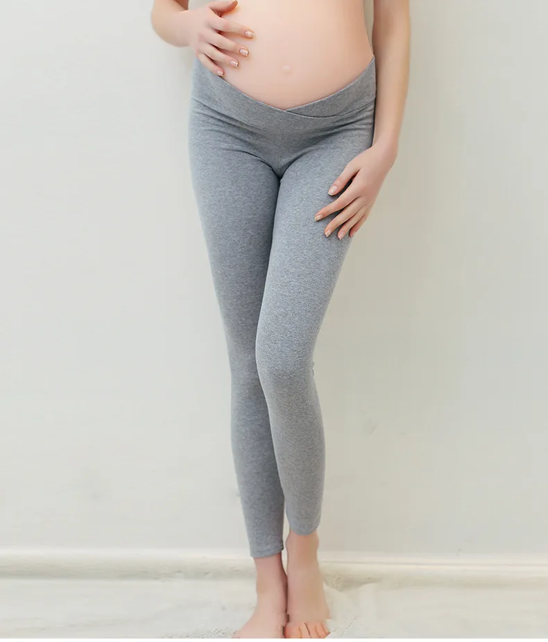 Весенние новые хлопковые леггинсы для беременных женщин с низкой талией тонкие леггинсы для беременных женщин Брюки для беременных женщин Материнство