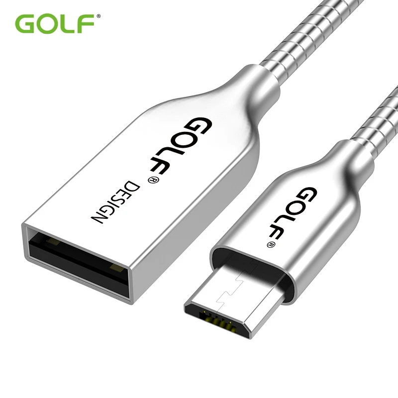 Гольф-1 m цинковый сплав быстрого Зарядное устройство Micro usb-кабель для передачи данных(синхронизации) и зарядки зарядный кабель для передачи данных для samsung S6 S7 Edge Note 2, 4, 5, J3 C5 Android телефонный кабель
