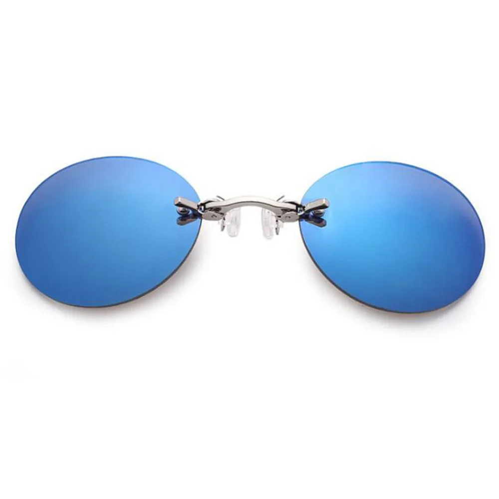 

Round eyewear Pince Nez Style Nose Resting Pinching Sunglasses Hacker Empire Muffies Mini Sunglasses Nose Eye glasses