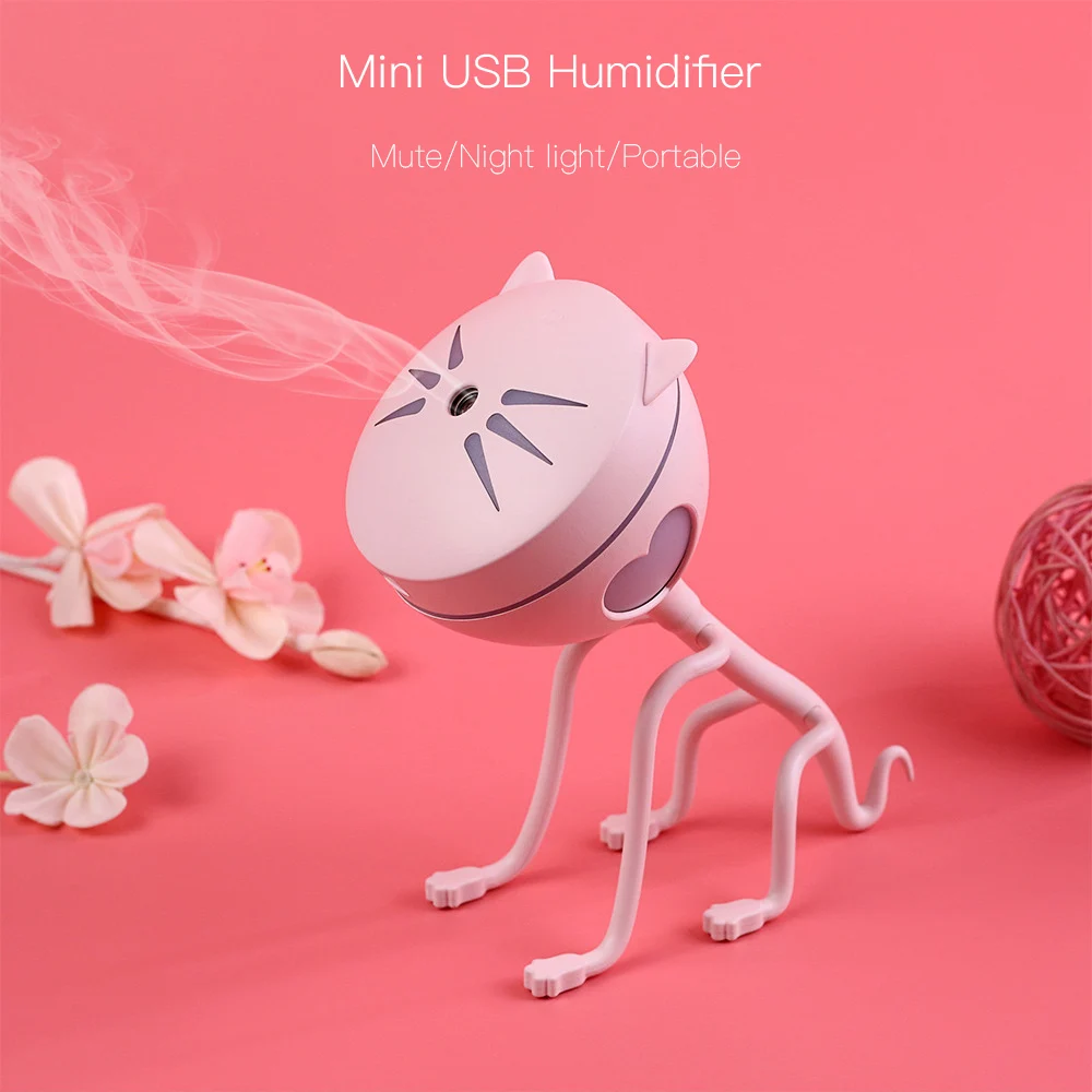 

USB Mist Humidifier for Home Office Car Travel 150ml Mini Humidifier with 7 Color LED Lights and No Noise Air Purifier 33
