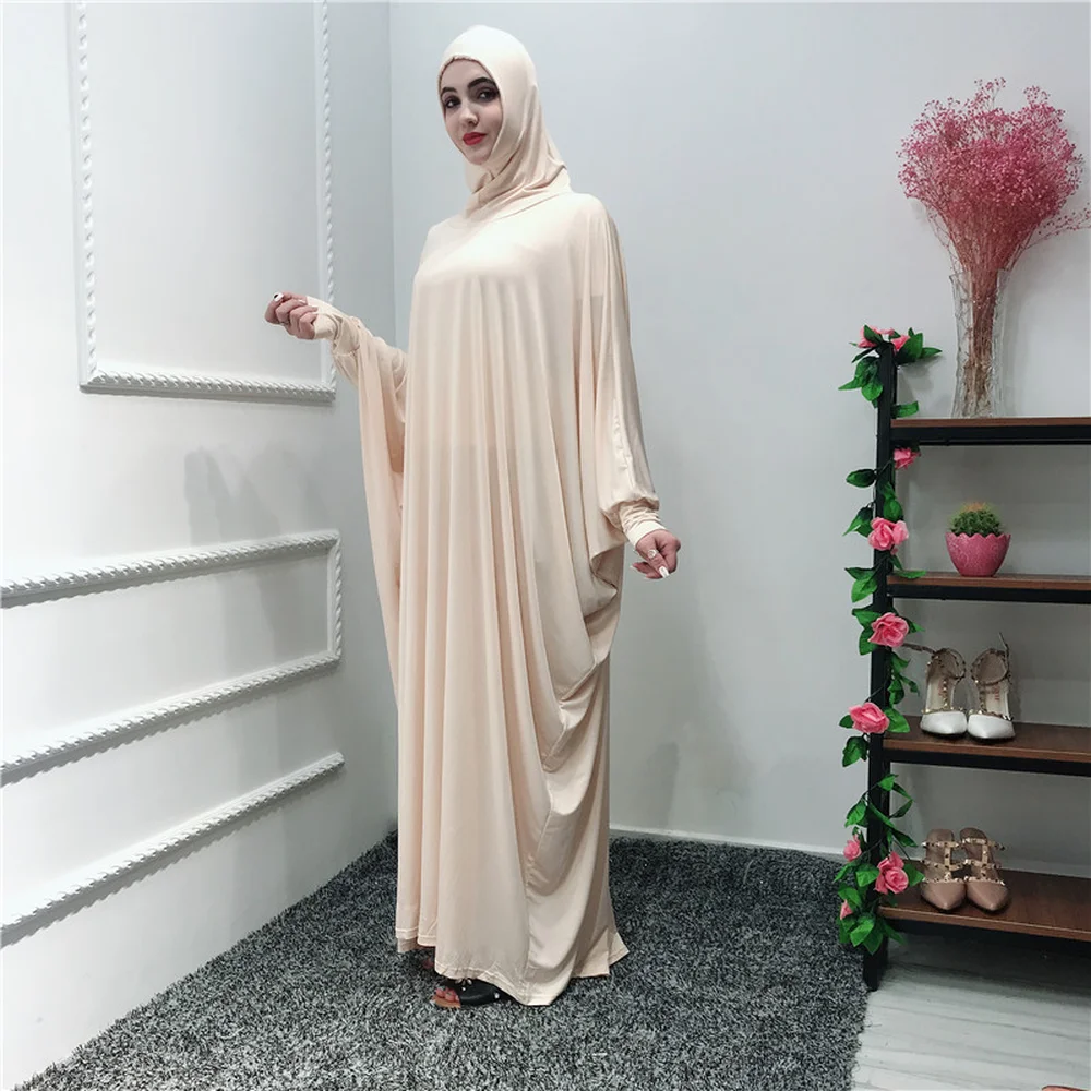 

Full body coverage Modest long sleeve hijab dress women muslim prayer abaya plus size turkey arab dubai clothing ladies abayas