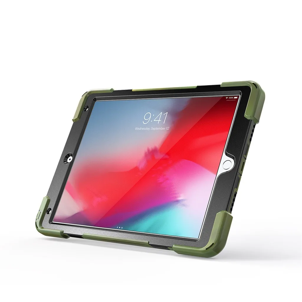 Для IPad Air 10,5 дюймов Чехол Heavy Duty Гибридный ударопрочный вращающийся ремешок-держатель для планшета стол складной смотреть фильм Q70