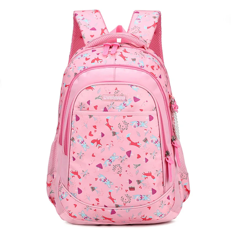 pink Новые школьные сумки с принтом, школьный рюкзак, модные детские милые рюкзаки для детей, студенческие рюкзаки для девочек, mochila escolar - Цвет: pink