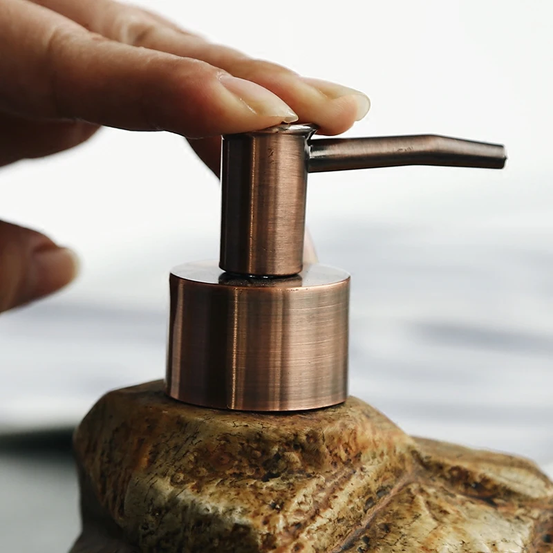 Ceramic vintage stone shampoo bottle Hand Sanitizer Body Lotion Liquid soap dispenser Lotion bottle Portable Soap Dispensers
