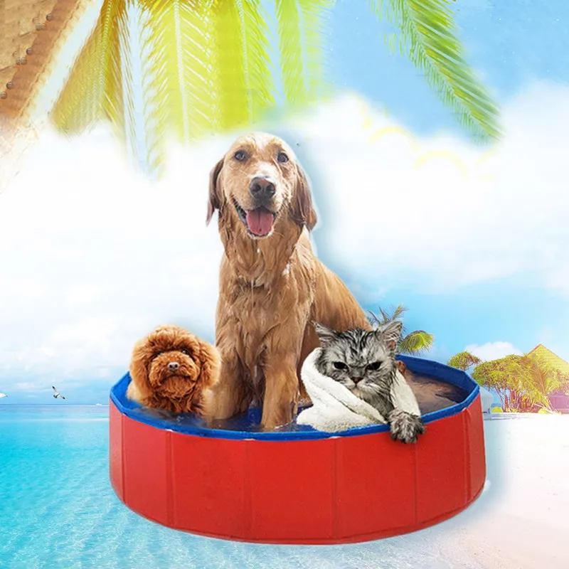 Продукт для собаки фулония ПВХ портативный складной собака кошки ванна для купания мыть 80*20 см плавательный бассейн для животных
