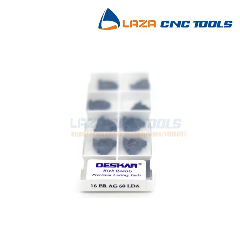 16ER 16IR AG60/AG55 LDA 16ER 16IR ISO0.5-ISO3.5 LDA* 10CPS deskar резьбы вставки карбида, Резьбовые лезвия для резки металла