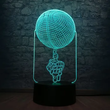 

New 2019 3D USB LED Lamp Middle Figure Play Basketball 7 Colors Changing Light Night Cool Boy Bedroom Gift Sporting Decoration