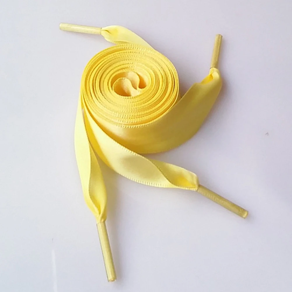 

2019 New Hot Selling 1 Pair 80cm Men Women Flat Ribbon Satin Shoelaces MultiColor Shoelaces Strings Shoe Laces #20
