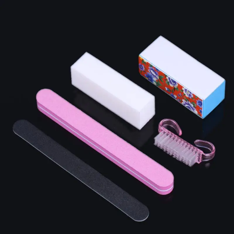 

5pcs/lot Sponge Buffer Block Manicure Buffing Sanding Files Nail Brushes Polish DIY Tool Kits UV Gel Nail Polish Nail Art Tool