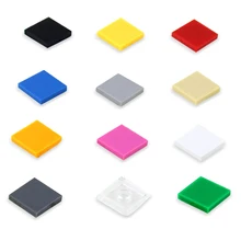 100Pcs Flat Tile 2×2 DIY Enlighten MOC Plastic Building Block Bricks Toys For Kids Compatible With Legoed Assembles Particles