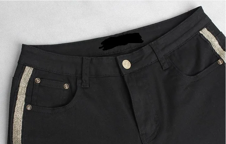CatonATOZ 2151, женские джинсы для мам, черные, с боковой полосой, с высокой талией, облегающие джинсы, ультра эластичные джинсы, обтягивающие джинсы для женщин