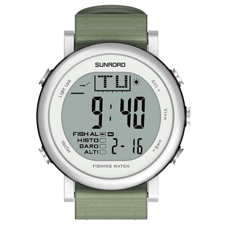 

SunRoad Fishing Watch Weather Forecast Altimeter Barometer Thermometer Outdoor Climbing Watch Waterproof Men Sports Watch