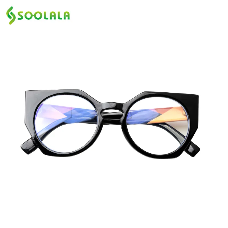 

SOOLALA Anti Blue Light Reading Glasses Men Women Cat Eye Eyeglass Frame Hyperopia Gafas Presbicia Glasses Diopter +0.5 to 4.0