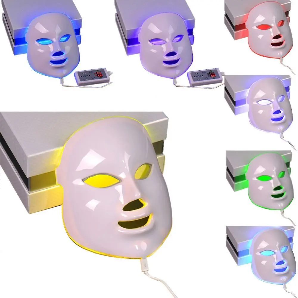 

7 Colors Beauty Therapy Photon LED Facial Mask Light Skin Care Rejuvenation Wrinkle Acne Removal Face Beauty Spa