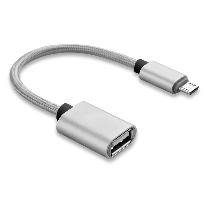 OTG Micro USB 3,0 кабель-адаптер для samsung huawei mate 20 htc Xiaomi Android Tablet PC MP3 Smart Phone Micro USB OTG кабель - Цвет: Silver