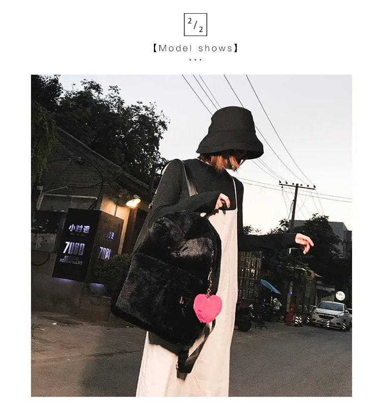 inverno macio das mulheres grande mochila de