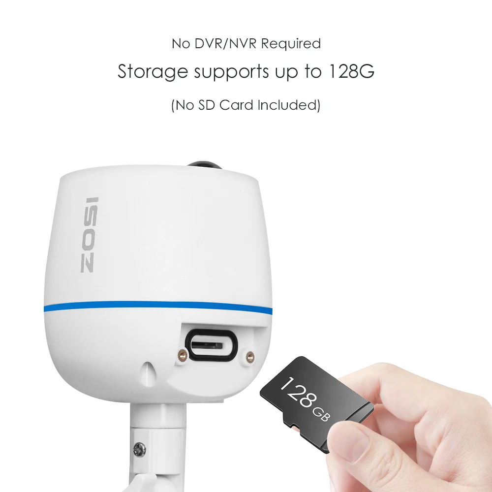  ZOSI CCTV Security Camera System 1080P WiFi Mini NVR Kit Video Surveillance Wireless IP CameraPIR F