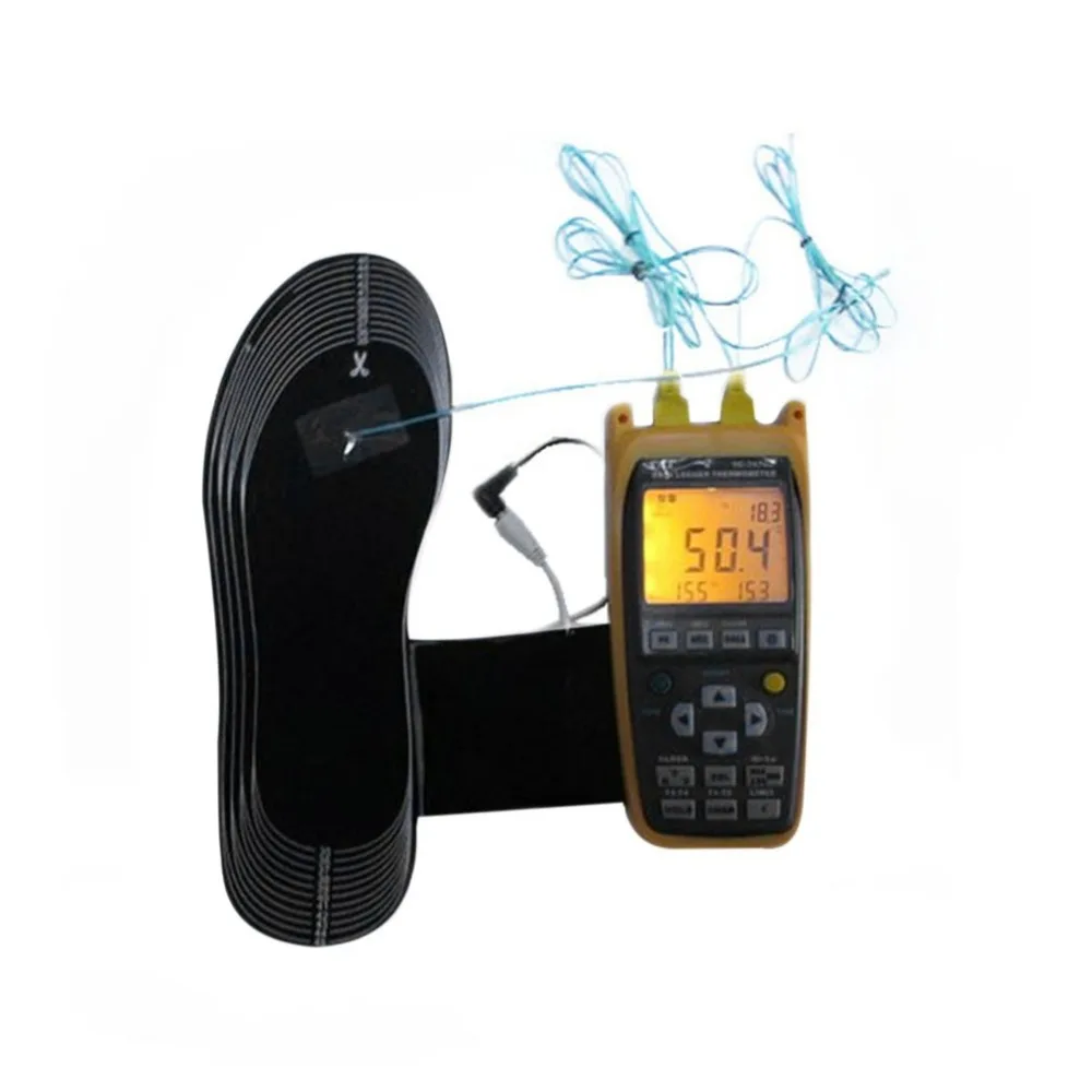

1 Pair Cuttable Carbon Fiber Boot Insoles Battery Powered Foot Warmer Winter Shoes Pads Cushions Shoes Accessories