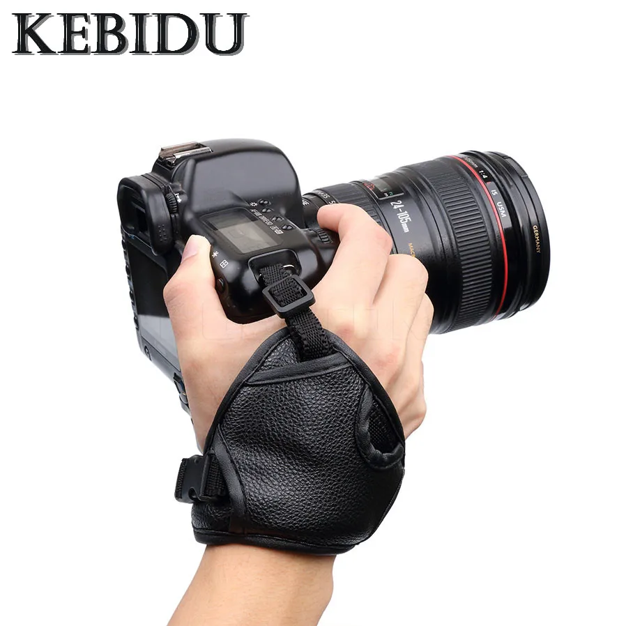 Kebidu Camera Hand PU Leather Soft Hand Wrist Strap Grip for Nikon