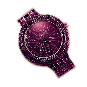 

New Rhinestone Women Watch Ladies Diamond Dress Watches Fashion Rotating Dial Woman Watch 2019 Elegant Female Clock Montre Femme