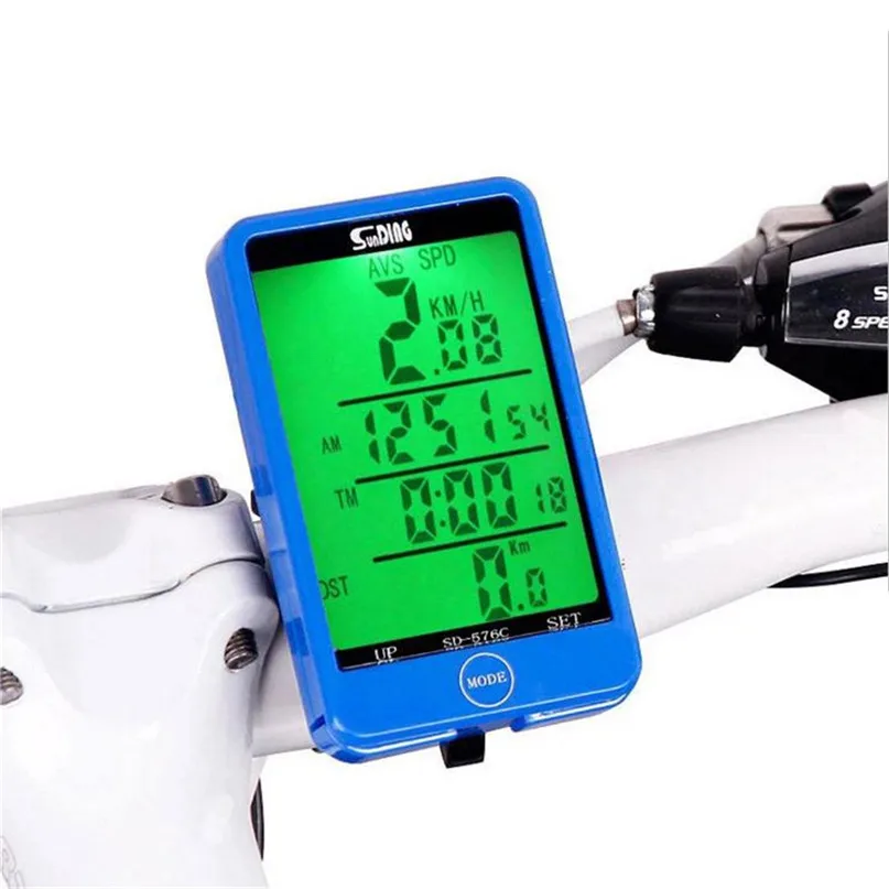 

Wireless Large Touch LCD Bicycle Meter Bike Computer Speedo Odometer Waterproof Speedometer Cycle Bicycle speedometer #2A25