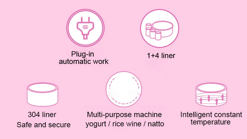 DMWD автоматический изготовитель йогурта рисовое вино Natto Fermenter Электрический Buttermilk кислый крем ферментационная машина с йогуртом стеклянная чашка ЕС