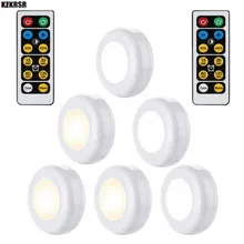 Двухсторонний светодиодный светильник с регулируемой яркостью и сенсорным датчиком, с дистанционным управлением, для шкафа, беспроводной шкаф, для кухни, спальни, ночник