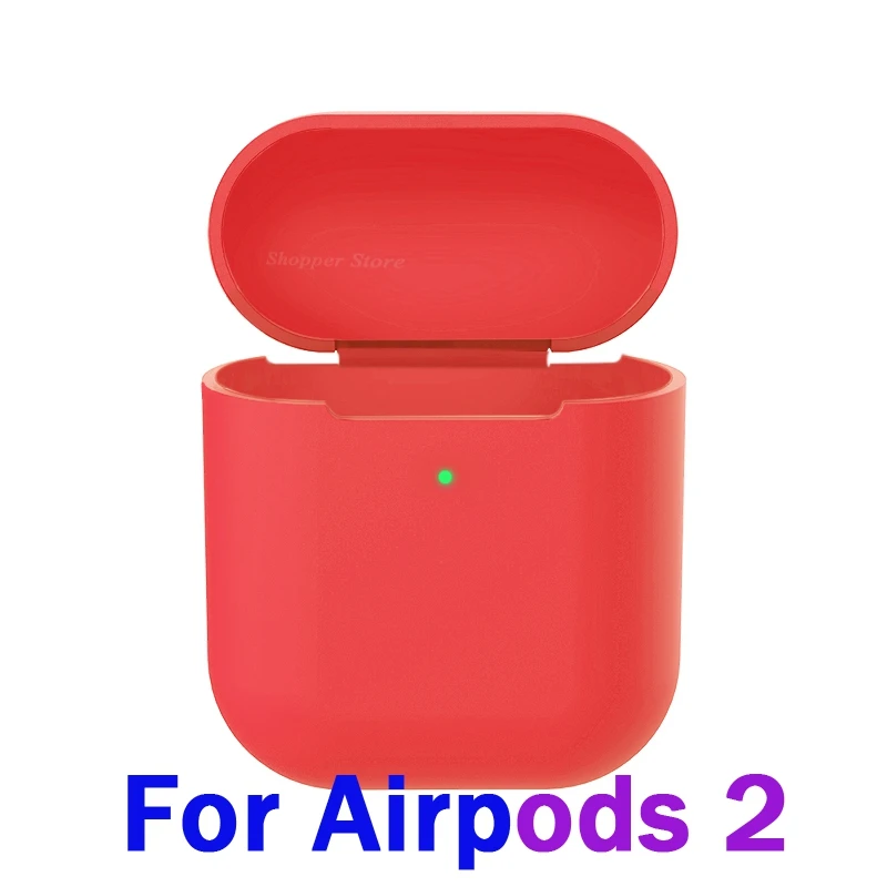 Беспроводной чехол для наушников с Bluetooth для Apple Airpods 2, беспроводное зарядное устройство, мягкий силиконовый чехол для Airpods, защитный чехол - Цвет: 04