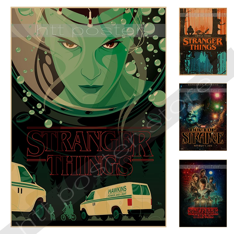 

Stranger Things Propaganda Terror Poster Classic Retro Vintage Kraft Decorative DIY Wall Sticker Home Posters Decoration