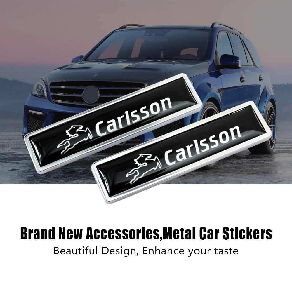 Украшение автомобиля, значок, наклейки для Mercedes Benz CARLSSON, логотип, металлическая эмблема, наклейки для w204, w203, w211, w210, w212, w205, cla, gla, glc
