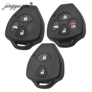 

jingyuqin 10pcs/lot 2 3 4 Buttons key shell Fob For Toyota Camry Corolla Avalon Venza Reiz RAV4 Crown Car Remote key Case