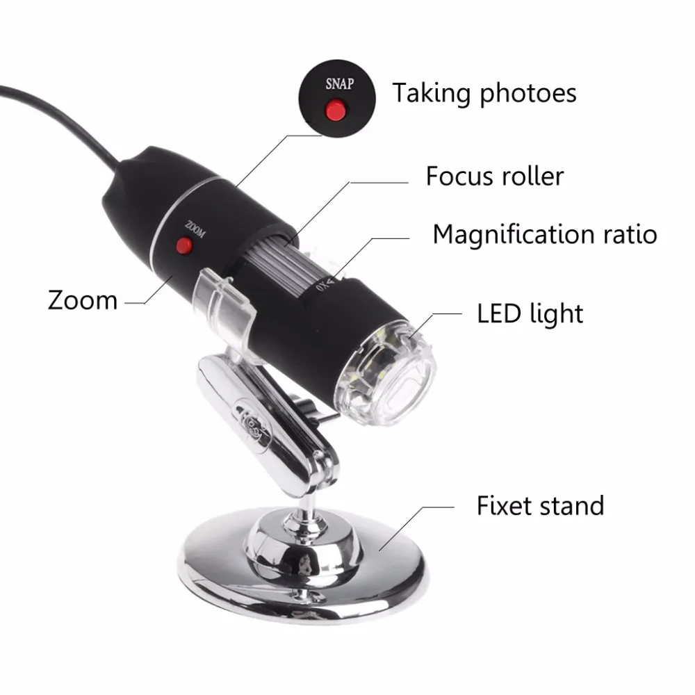 1600X2 Мп зум-микроскоп 8 светодиодный USB цифровой Ручной Лупа эндоскоп камера 11