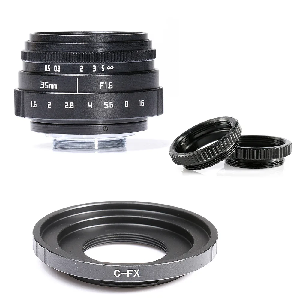 Fuji an 35 мм f1.6 C mount объектив камеры видеонаблюдения II+ C крепление переходное кольцо+ макро для fuji фильм X-Pro1(C-FX