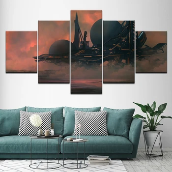 

5 Pieces Picture Painting Wall Art Room Decor Print Poster Science Fiction Wall Pictures for Living Room Canvas Painting Artwork
